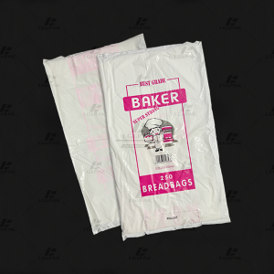 HDPE transparent flat bread bags with printing