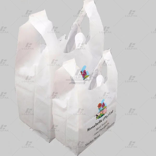 Multi Color Printing Shopping Supermarket Plastic T-shirt Bag 2