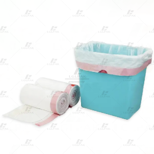 Polythene Draw string dustbin bags on roll