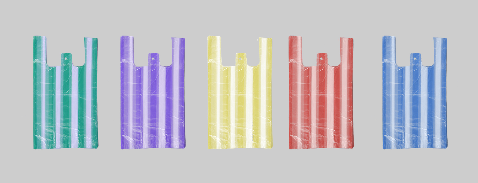 HDPE Stripe T-Shirt Grocery Bag in Different Colors-banner