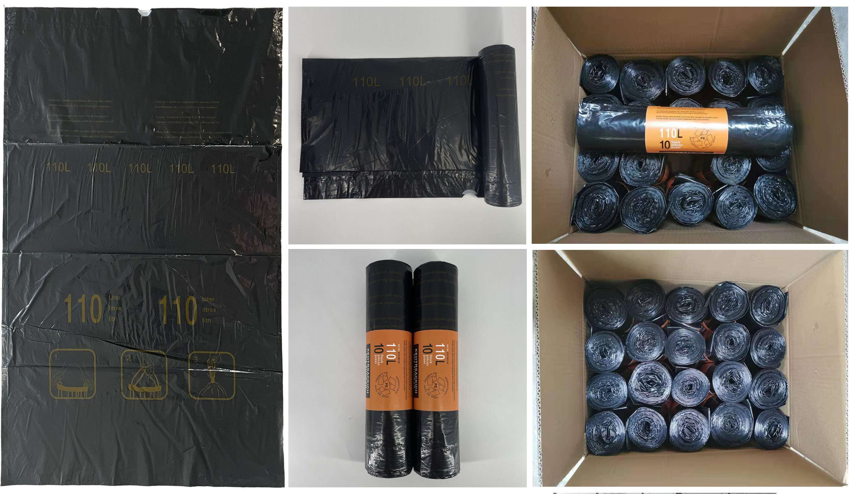 LDPE drawstring garbage bag