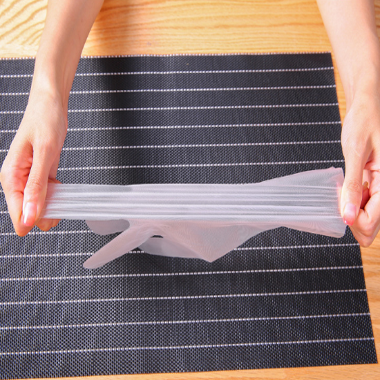 disposable plastic CPE gloves-stretch